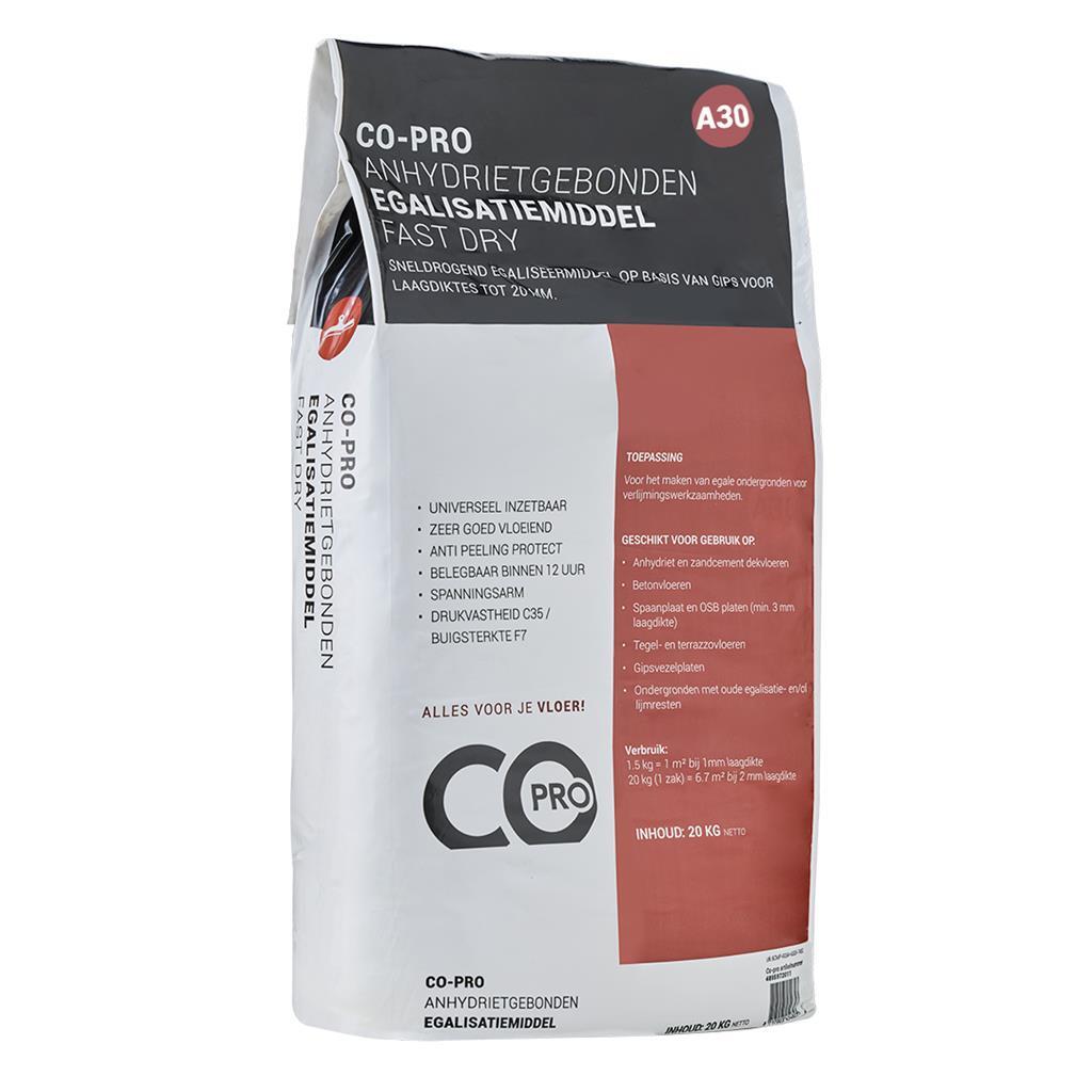 Anhydrietgebonden egalisatiemiddel A30 fast dry