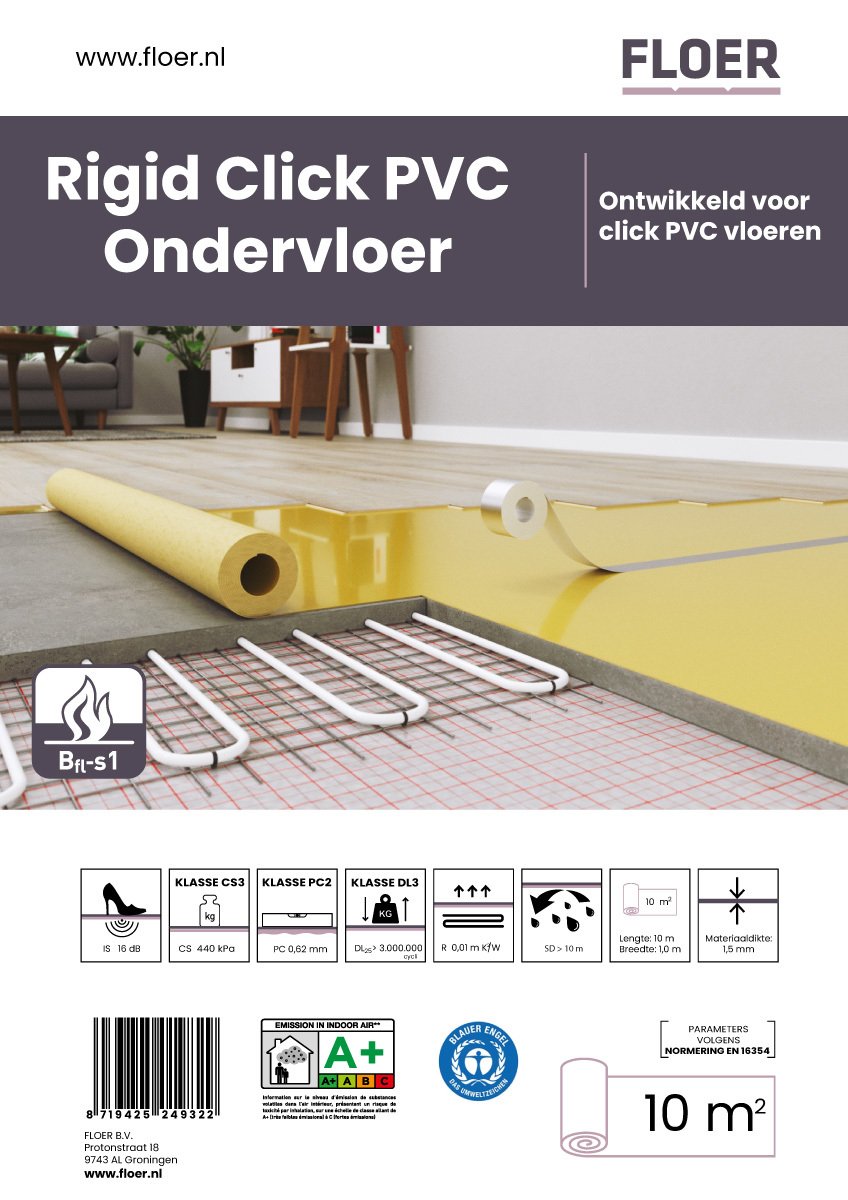 Floer ondervloer voor Rigid Click PVC vloeren FLR-9008