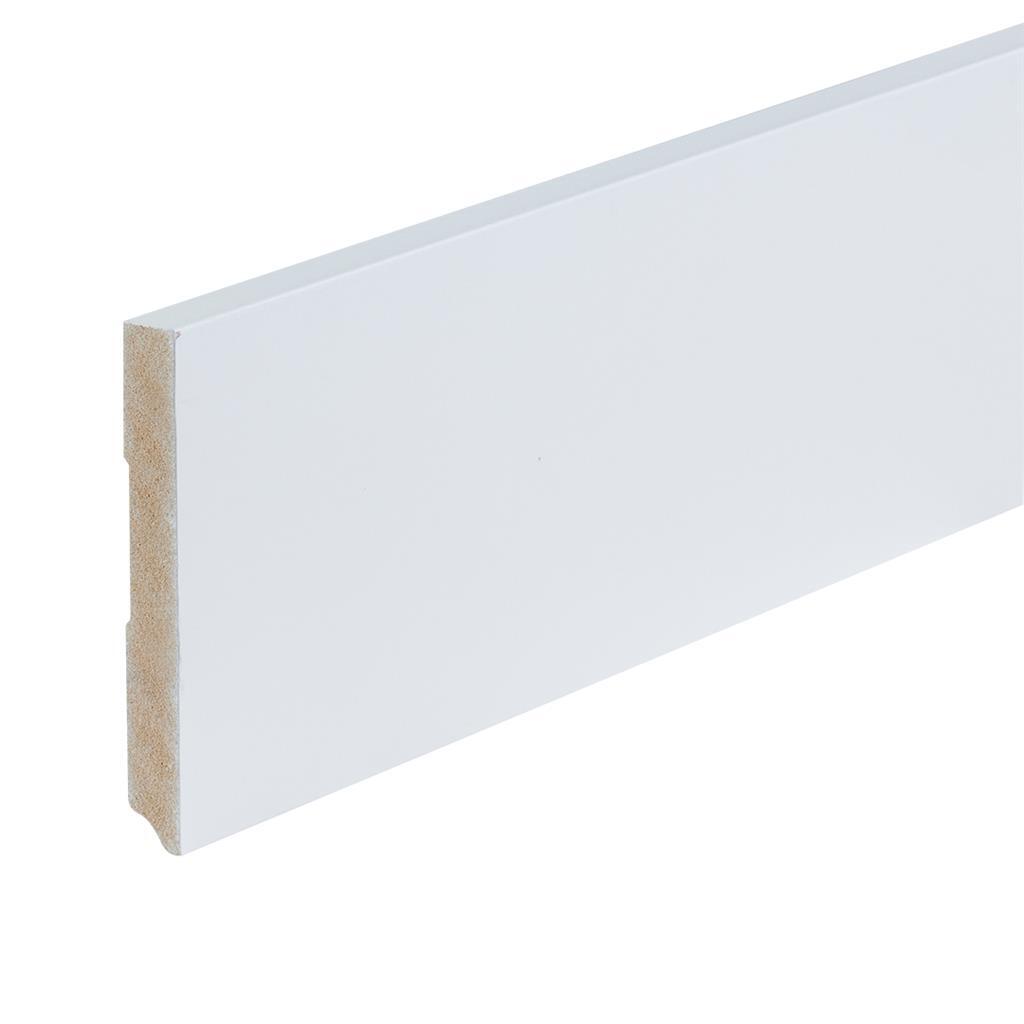 Profiel en afwerking MDF plint Amsterdam 120x15 mm RAL9016 gelakt
