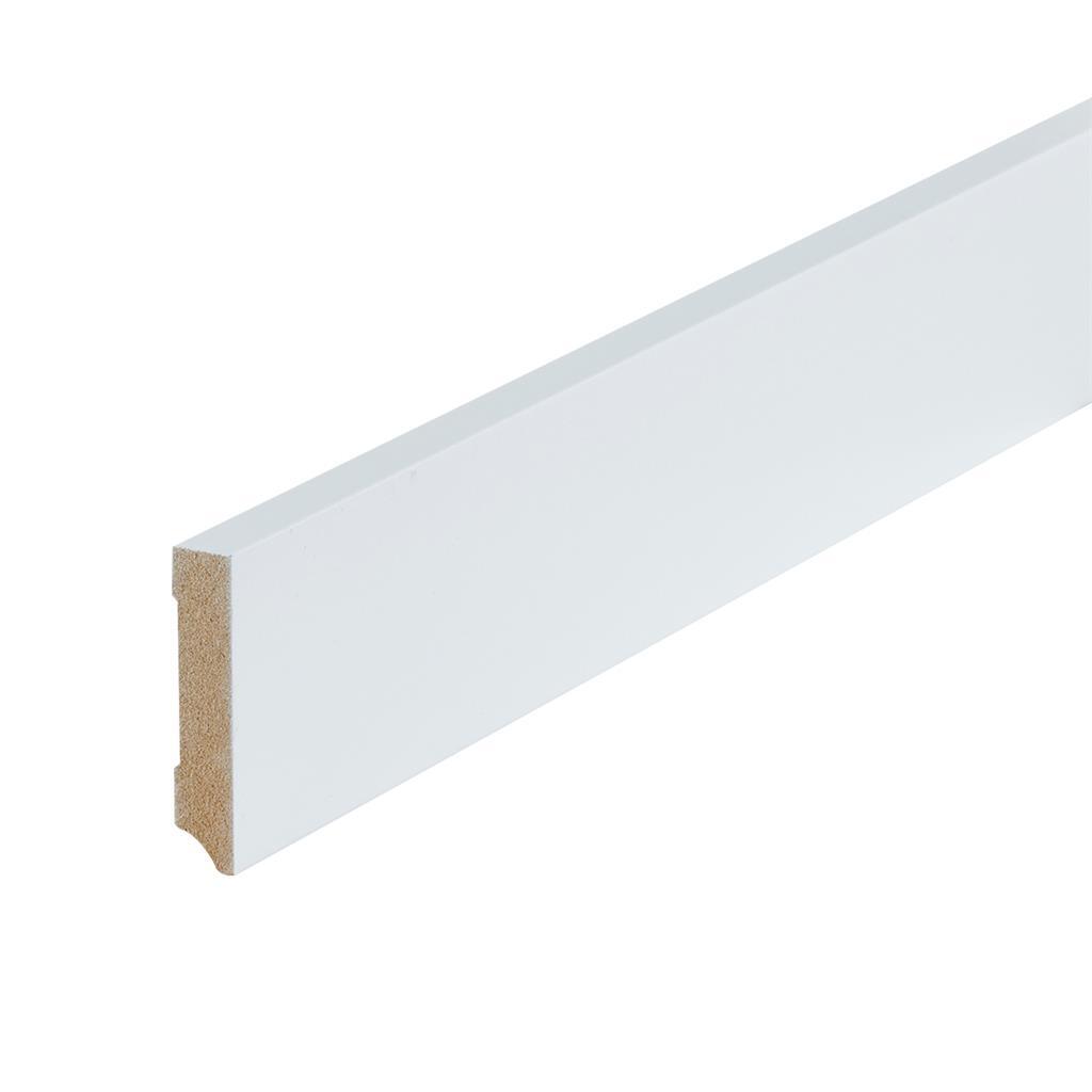 Profiel en afwerking MDF plint Amsterdam 70x15 mm RAL9010 gelakt