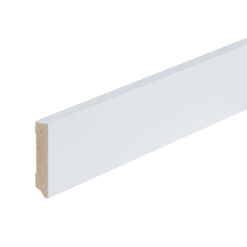 Profiel en afwerking MDF plint Amsterdam 70x15 mm RAL9016 gelakt