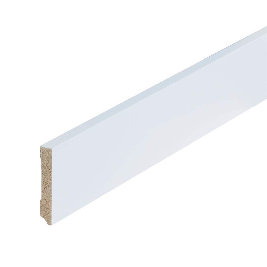 Profiel en afwerking MDF plint Amsterdam 70x12 mm RAL9016 gelakt