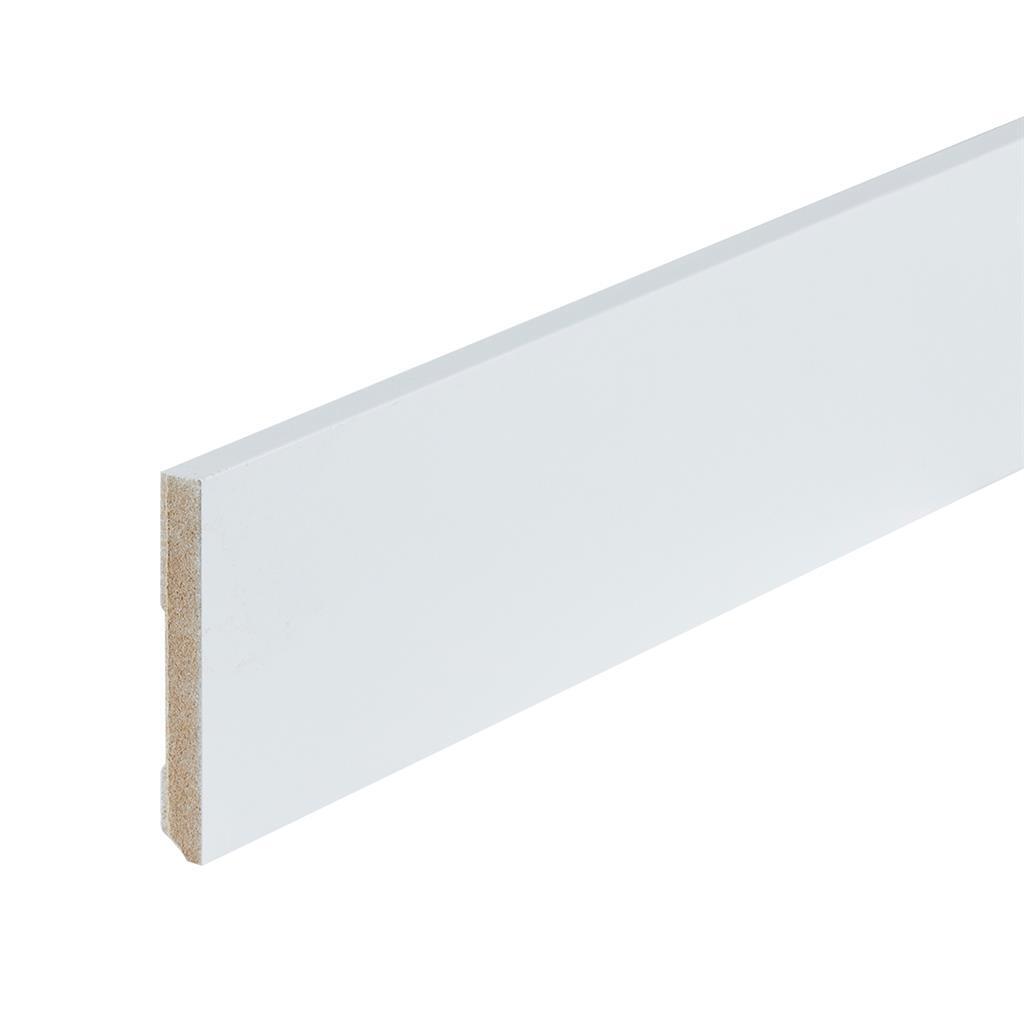 Profiel en afwerking MDF plint Amsterdam 90x12 mm RAL9010 gelakt