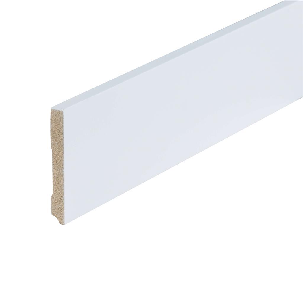 Profiel en afwerking MDF plint Amsterdam 90x12 mm RAL9016 gelakt