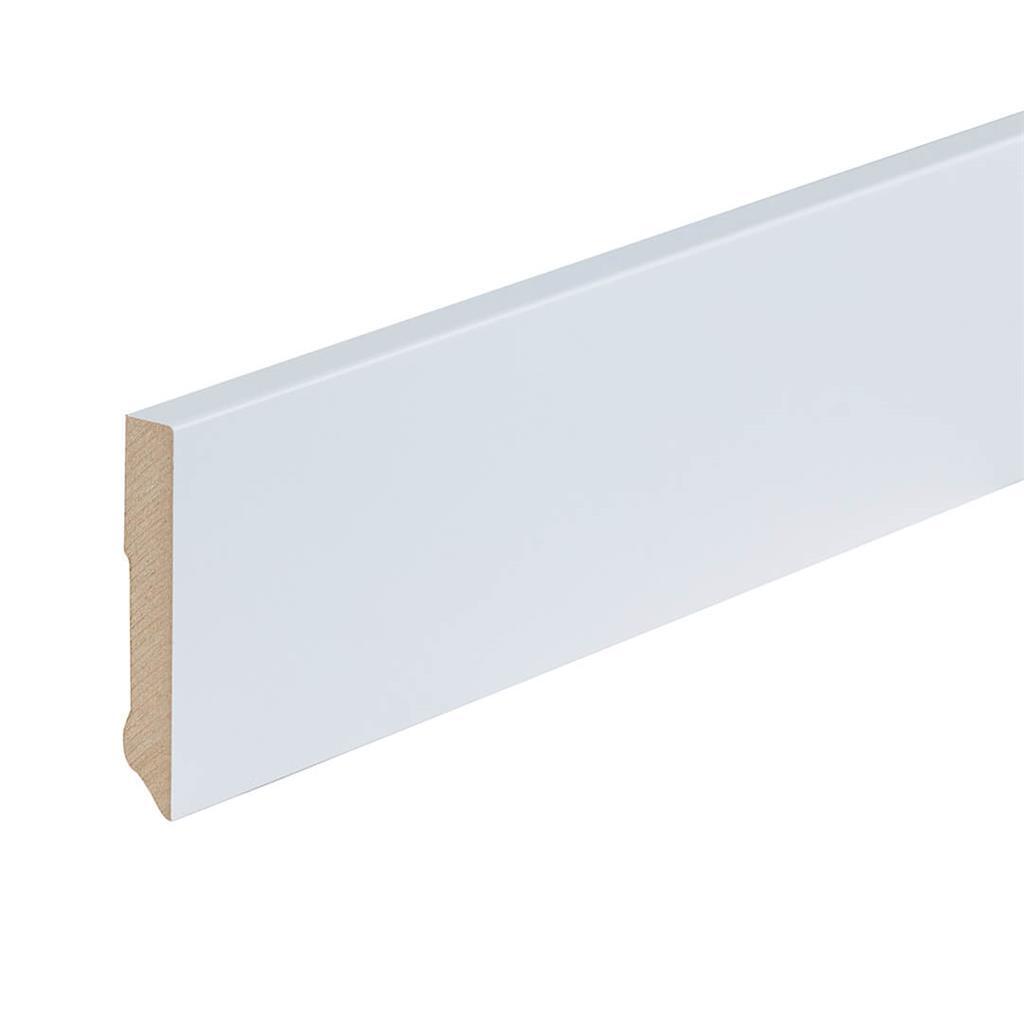 Profiel en afwerking MDF plint Amsterdam 90x15 mm wit gefolied