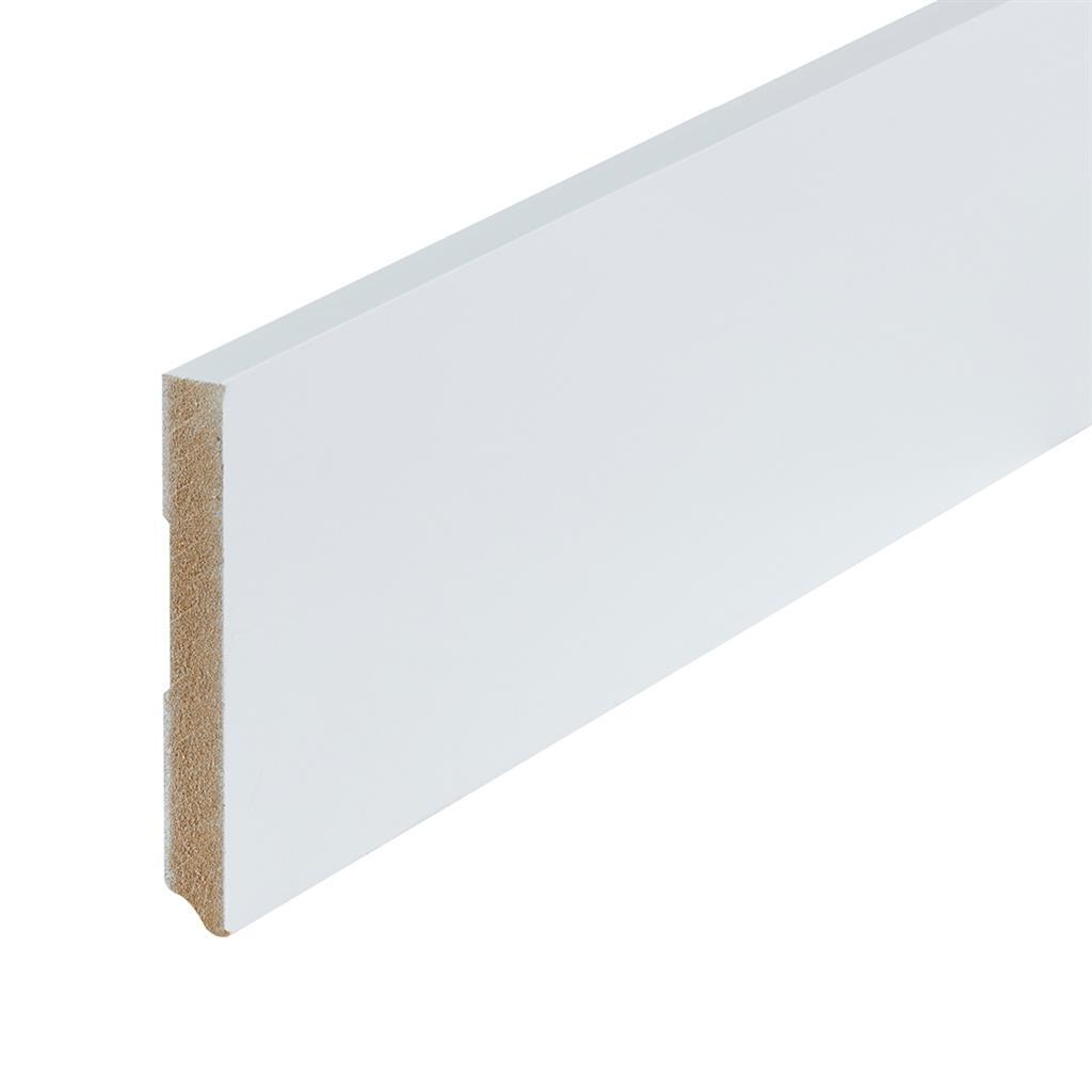 Profiel en afwerking MDF plint Amsterdam 120x15 mm RAL9010 gelakt