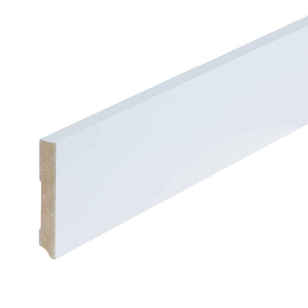 Profiel en afwerking MDF plint Amsterdam 90x15 mm RAL9016 gelakt