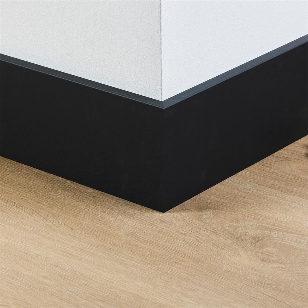 MDF plint 120x15 mm zwart gefolied Amsterdam