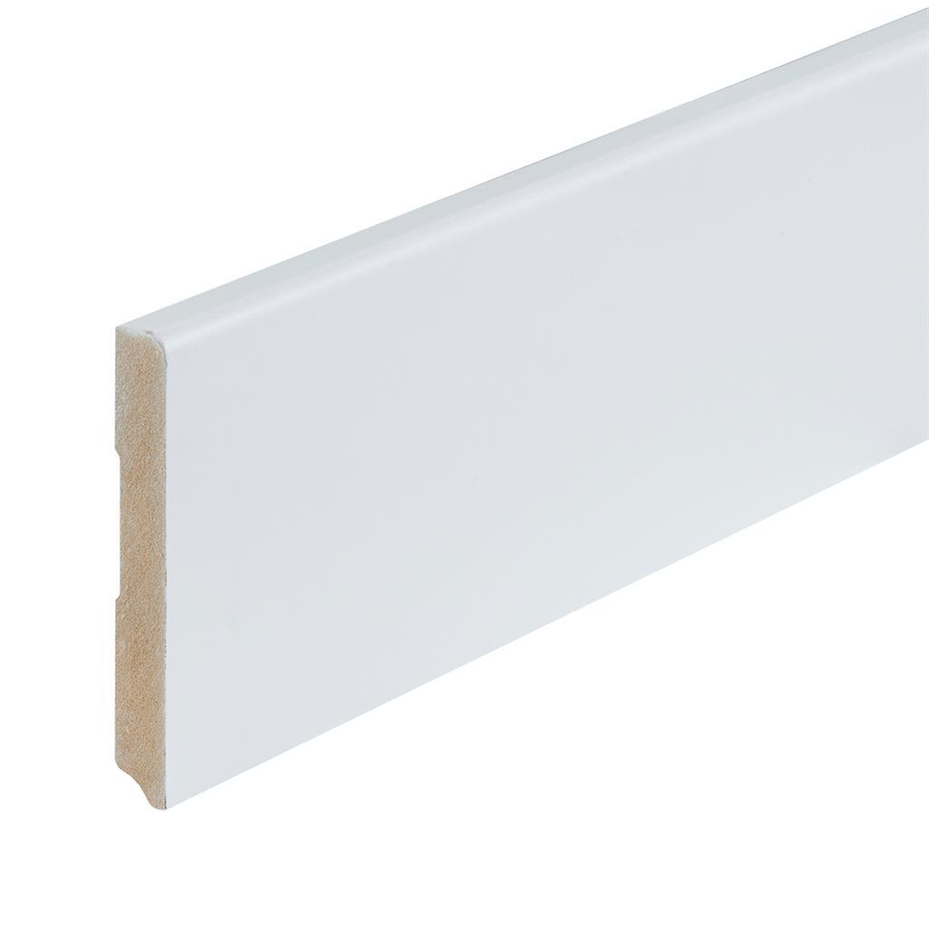 Profiel en afwerking MDF plint Berlijn 120x15 mm RAL9010 gelakt