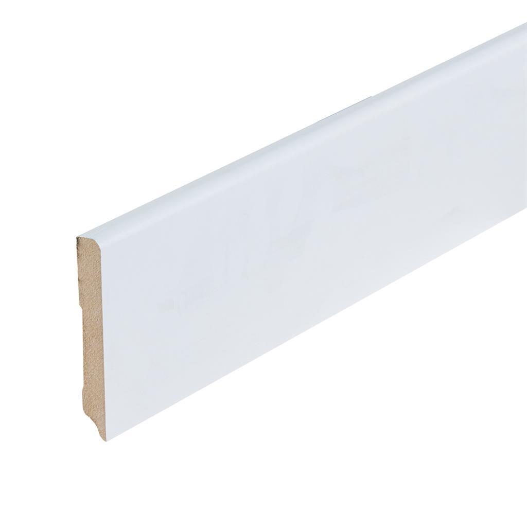 Profiel en afwerking MDF plint Berlijn 90x12 mm wit gefolied