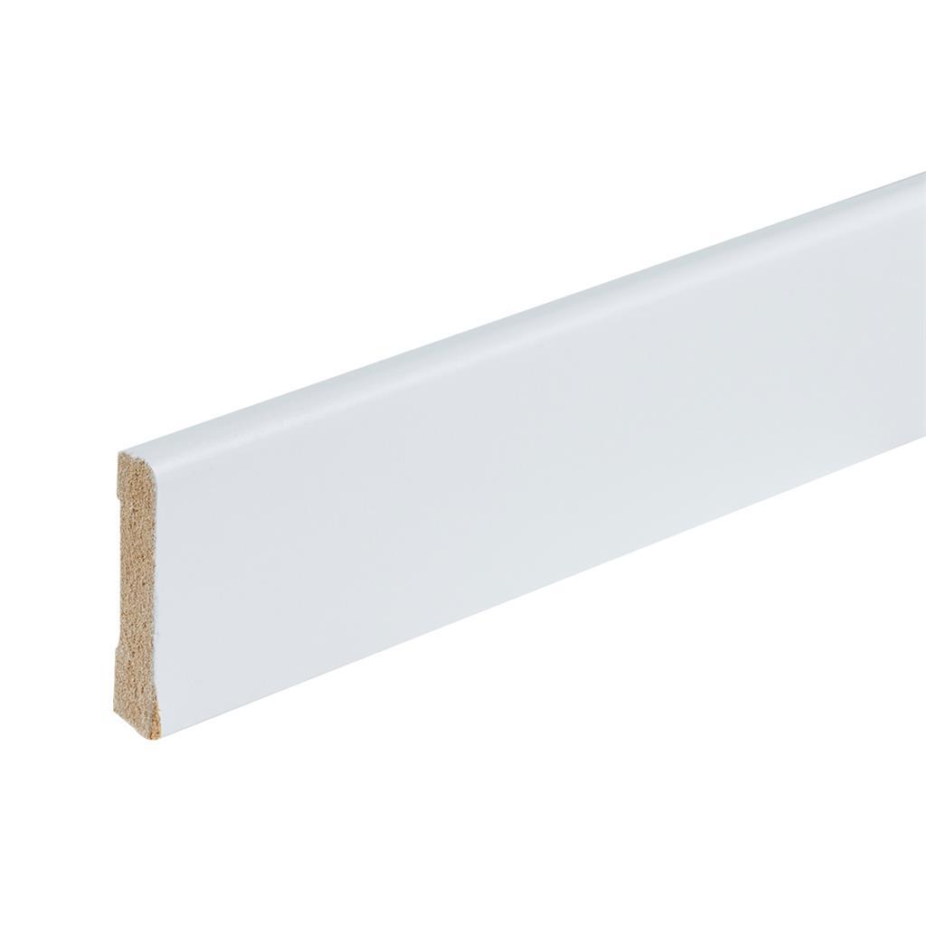 Profiel en afwerking MDF plint Berlijn 70x12 mm RAL9010 gelakt
