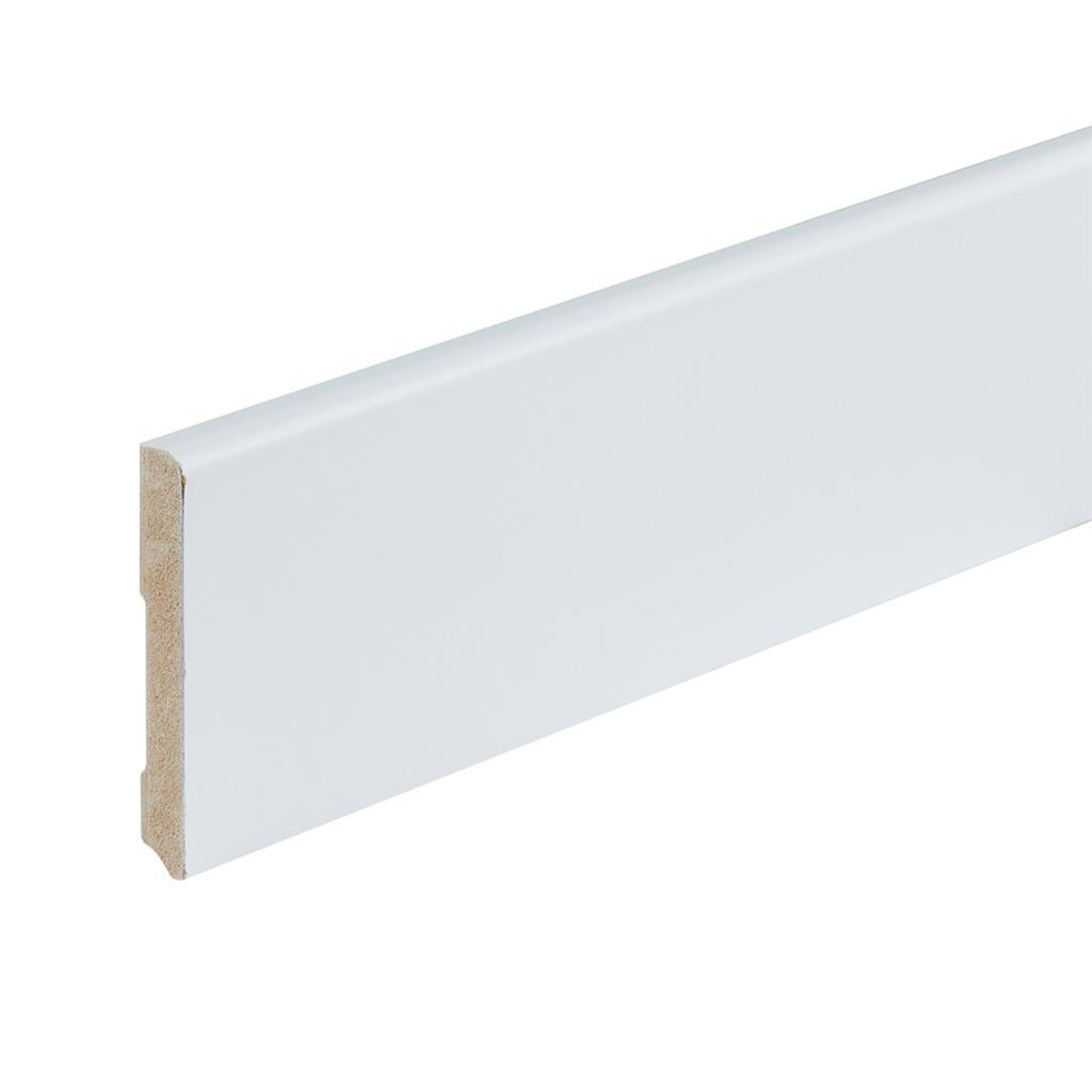 Profiel en afwerking MDF plint Berlijn 90x12 mm RAL9010 gelakt