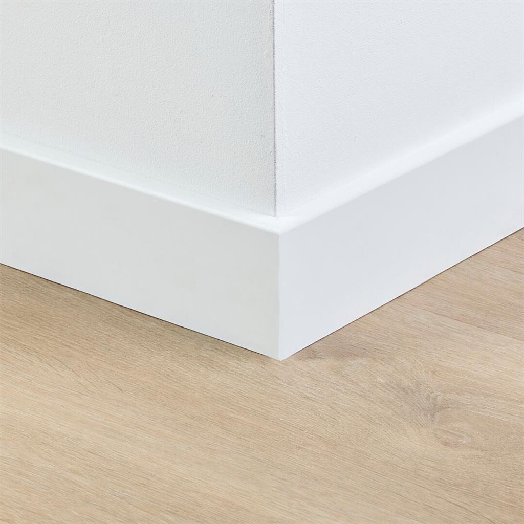 MDF plint 90x12 mm wit gefolied Berlijn