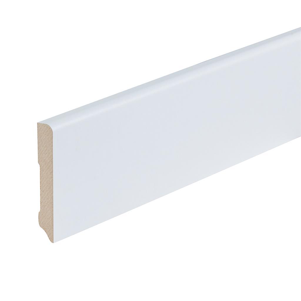 Profiel en afwerking MDF plint Berlijn 90x15 mm wit gefolied