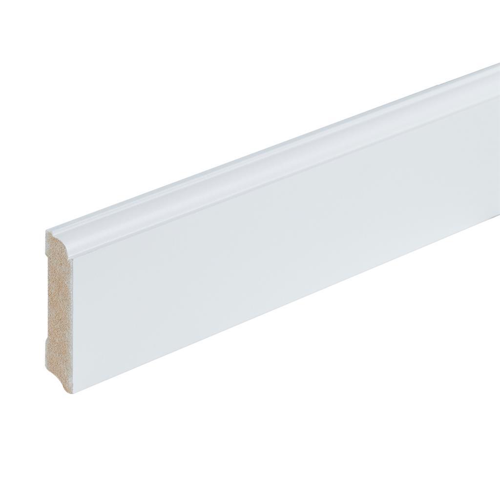 Profiel en afwerking MDF plint Praag 70x15 mm RAL9010 gelakt