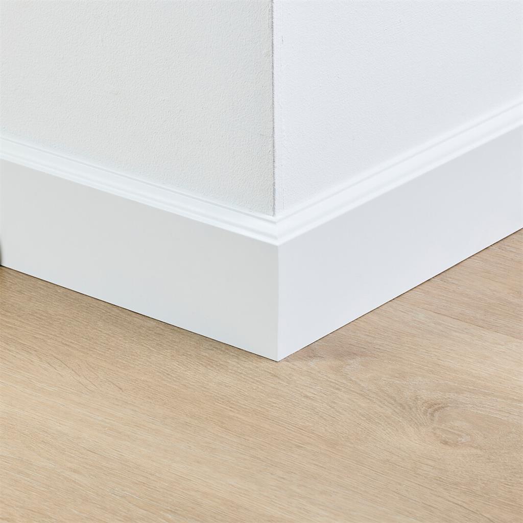 MDF plint 90x15 mm wit gefolied Praag