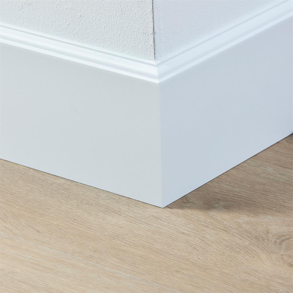 MDF plint 120x15 mm wit gefolied Praag