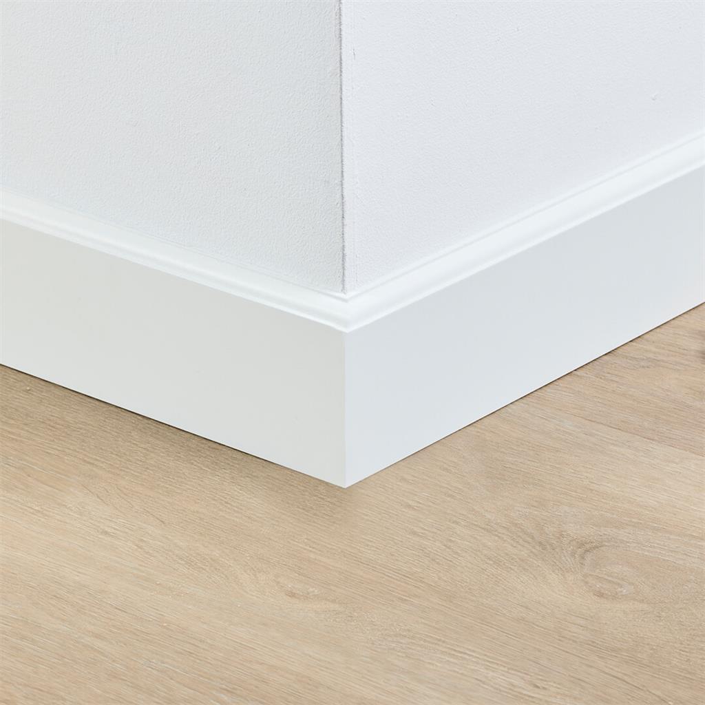 MDF plint 90x15 mm RAL9010 gelakt Praag