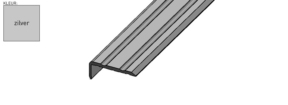 hoekprofiel 10x25mm zilver