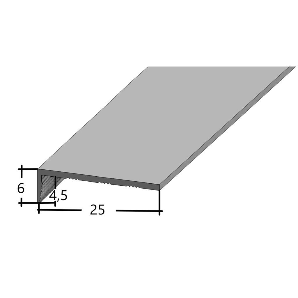 zelfklevend hoekprofiel voor afwerking click pvc RVS