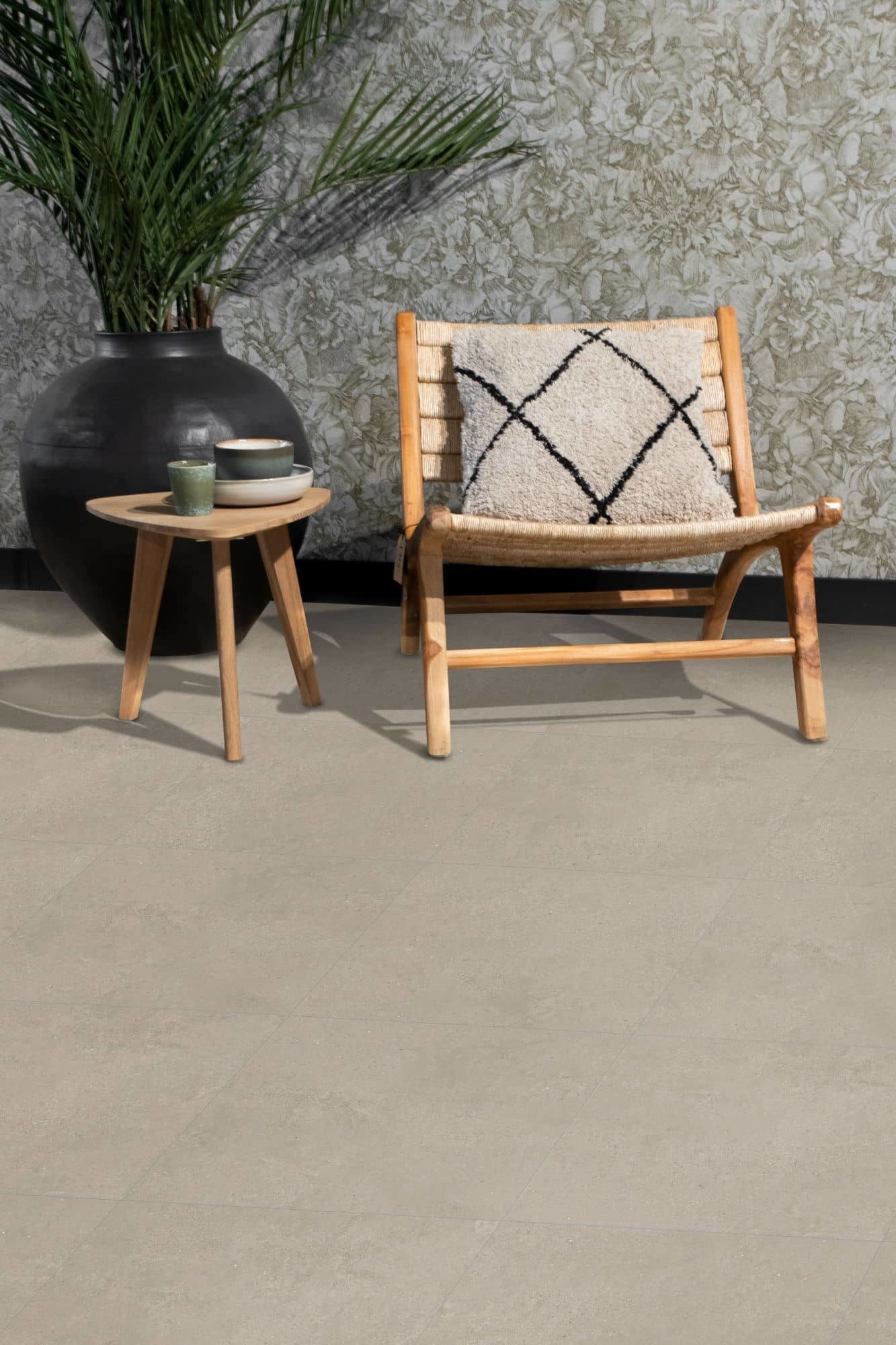 Gelasta Nova XL 6400 Arctic Sand PVC tegel plak pvc in woonkamer sfeerfoto