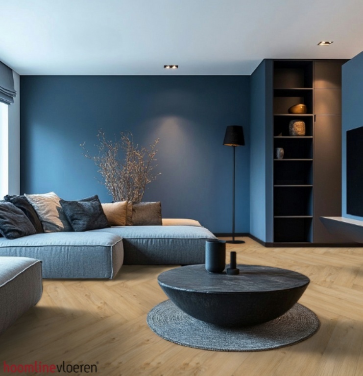 Hoomline Prestige Visgraat 5067 Banff visgraat plak pvc in woonkamer sfeerfoto