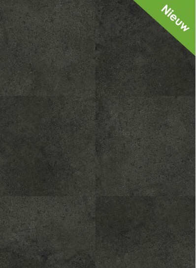 Gelasta Flash Basalt Anthracite 2201 plak PVC tegel detail van tegelpatroon en verfijnde structuur