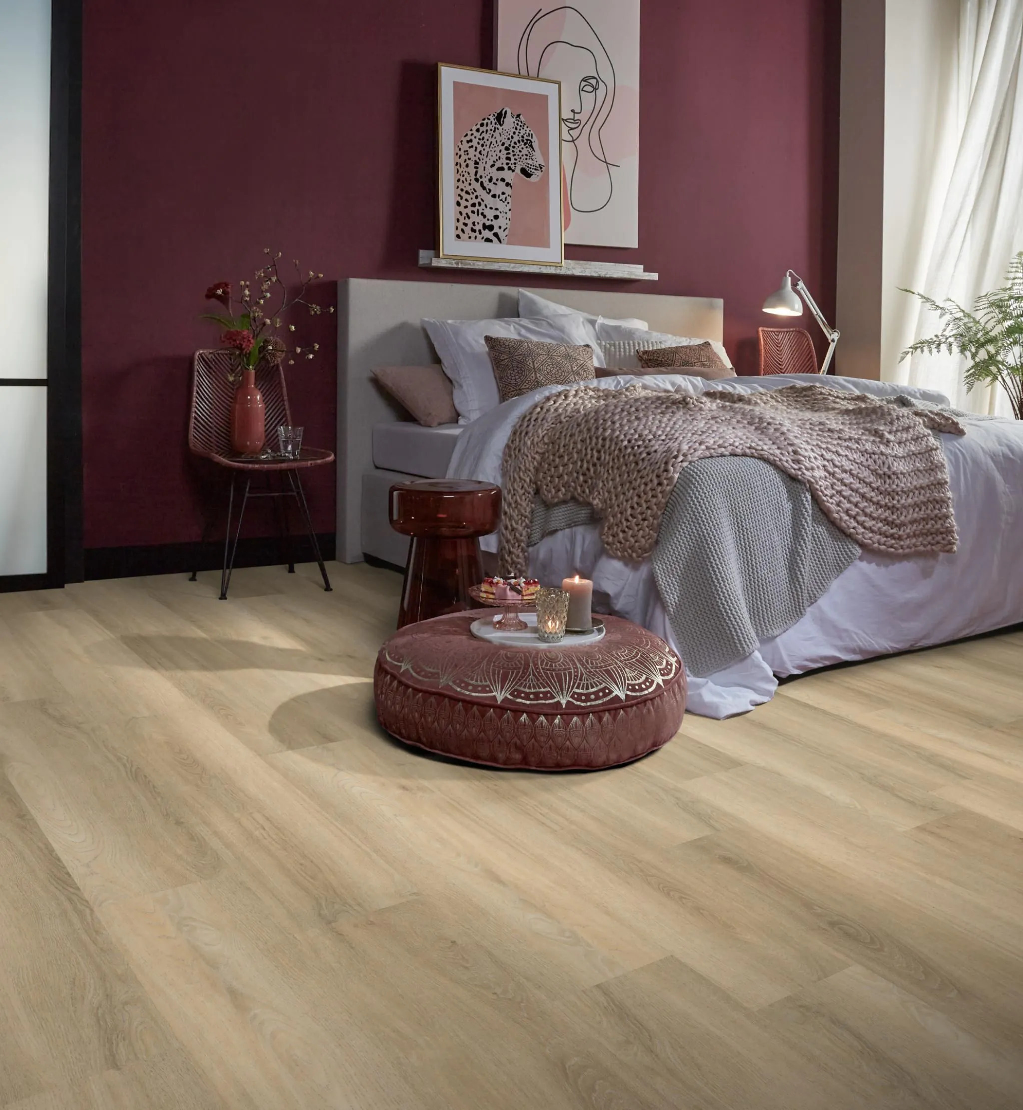 Ambiant Avanto 9097.4504.19 Beige PVC plank plak pvc in woonkamer sfeerfoto