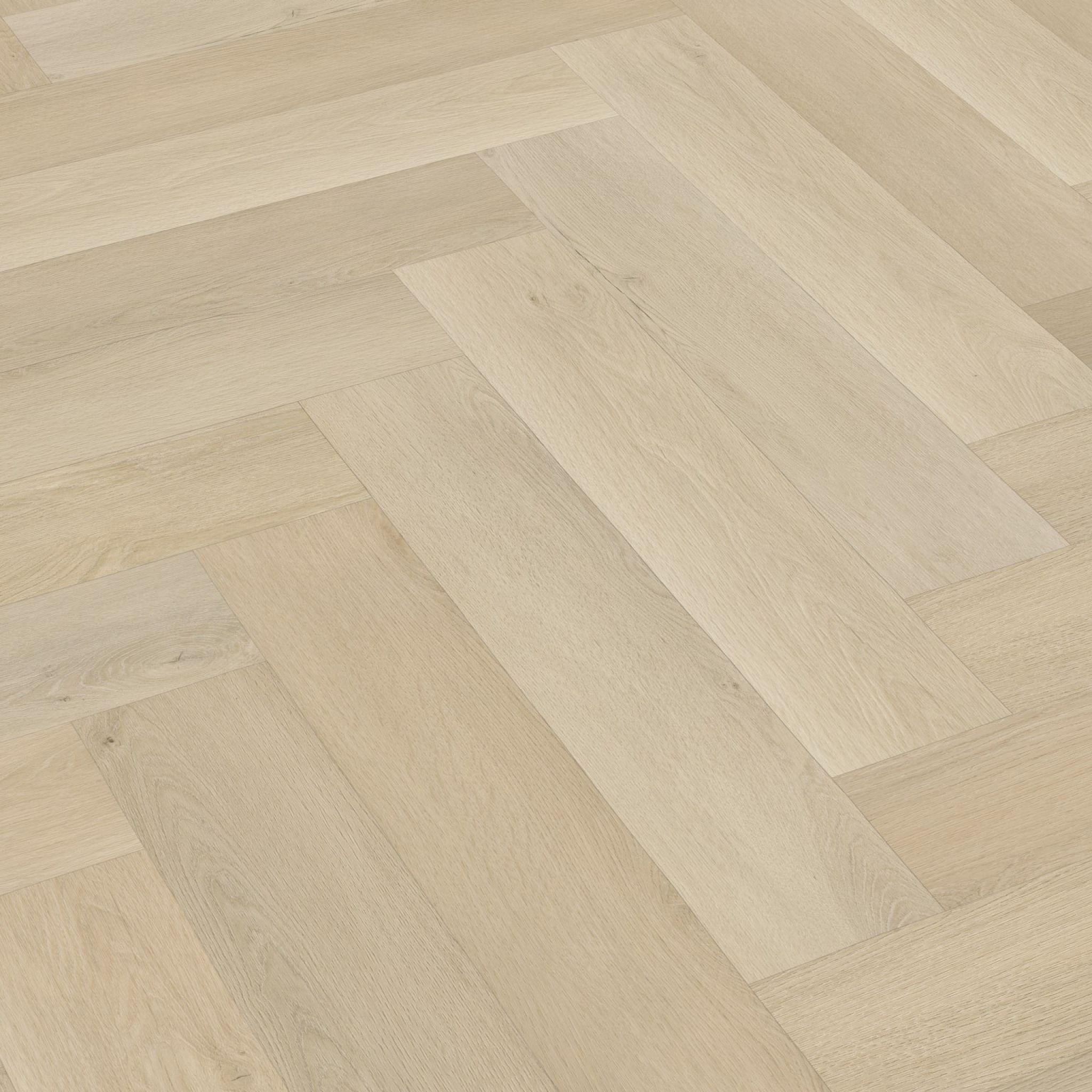 Ambiant Spigato Marento Walvisgraat 7920.3011.19 Detail van de structuur Beige walvisgraat plak pvc met subtiele nerf