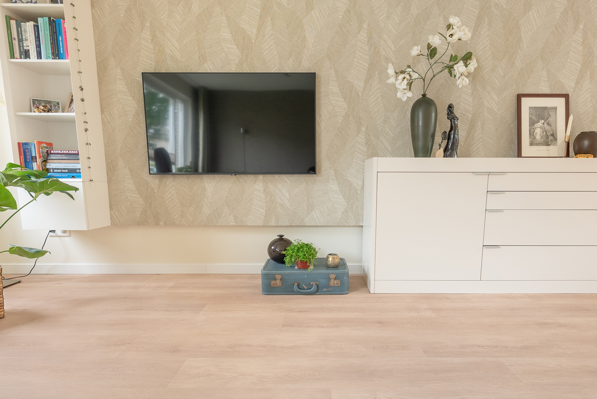 Floer Natuur PVC FLR-3036 Kleur en structuur Bemmel Beige PVC plank plak pvc met subtiele v-groef