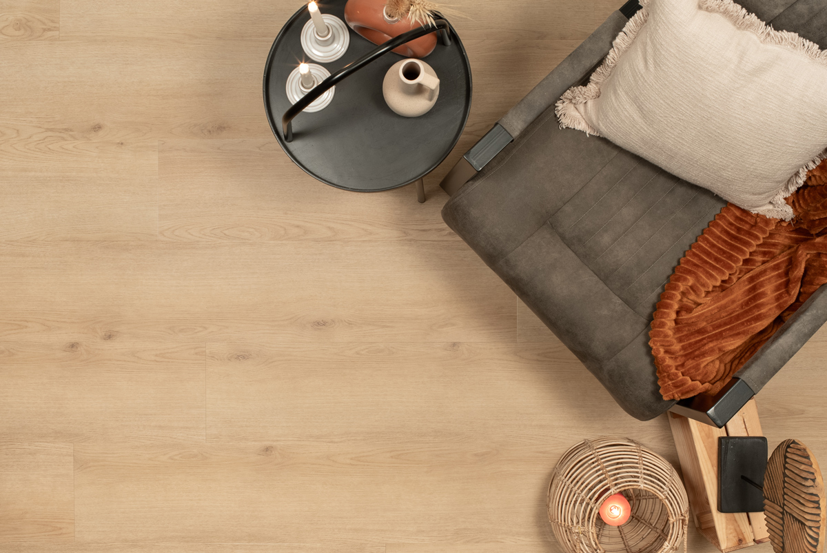 Floer Natuur PVC FLR-3042 Kleur en structuur Berner Bruin PVC plank plak pvc met subtiele v-groef