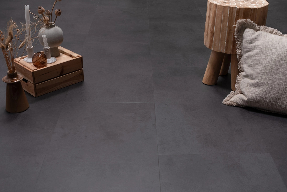 Floer PVC Tegel Betonlook Zwart FLR-3610