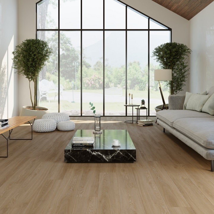 Moduleo LayRed Woods Small Plank 22450 Detail van de structuur Blackjack Oak PVC plank click pvc met subtiele nerf