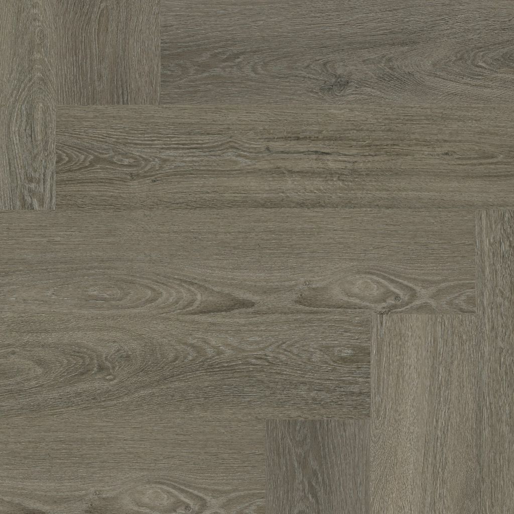Ambiant Spigato Viranto Visgraat Click 9032.2508.19 Brown Grey visgraat click pvc close-up van de houtnerf en natuurlijke kleurschakeringen