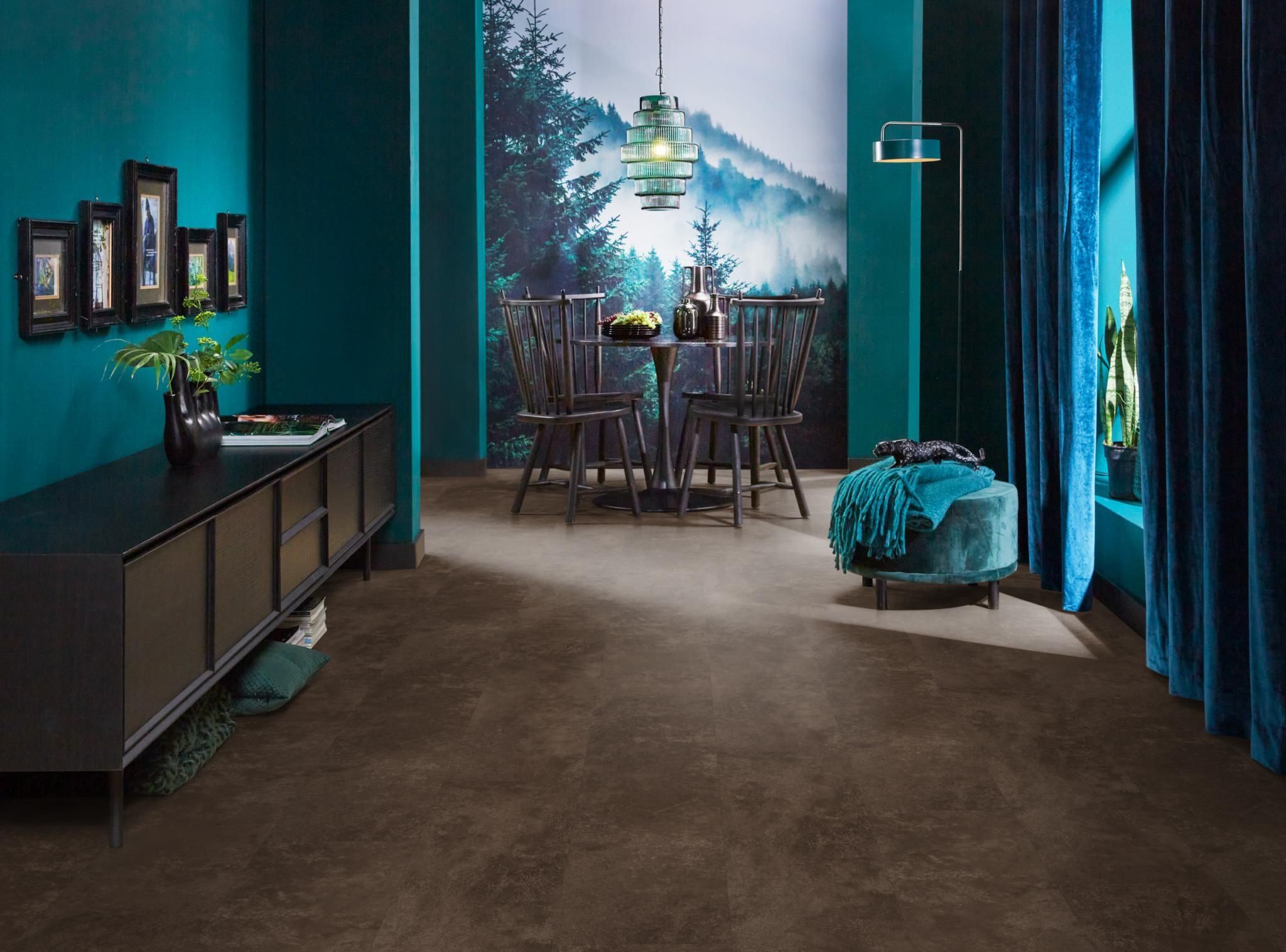 Ambiant Viretto 8560.2023.19 Close-up van steenlook Brown PVC tegel plak pvc met verfijnde afwerking