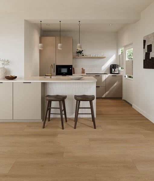 Ground Studio Select Oak Brown P.10.70.1 plak PVC plank in interieur sfeerfoto