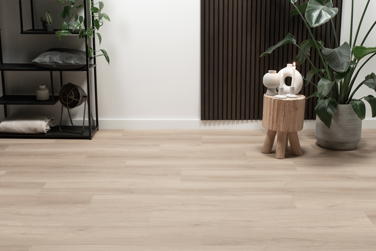 Floer Natuur PVC FLR-3040 Kleur en structuur Callantsoog Cremewit PVC plank plak pvc met subtiele v-groef