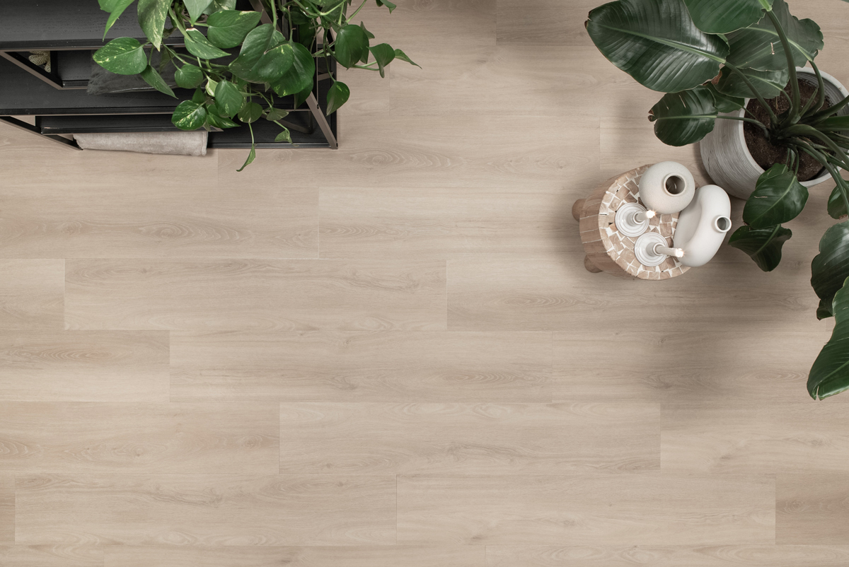 Floer Natuur PVC FLR-3040 Callantsoog Cremewit PVC plank plak pvc in woonkamer sfeerfoto