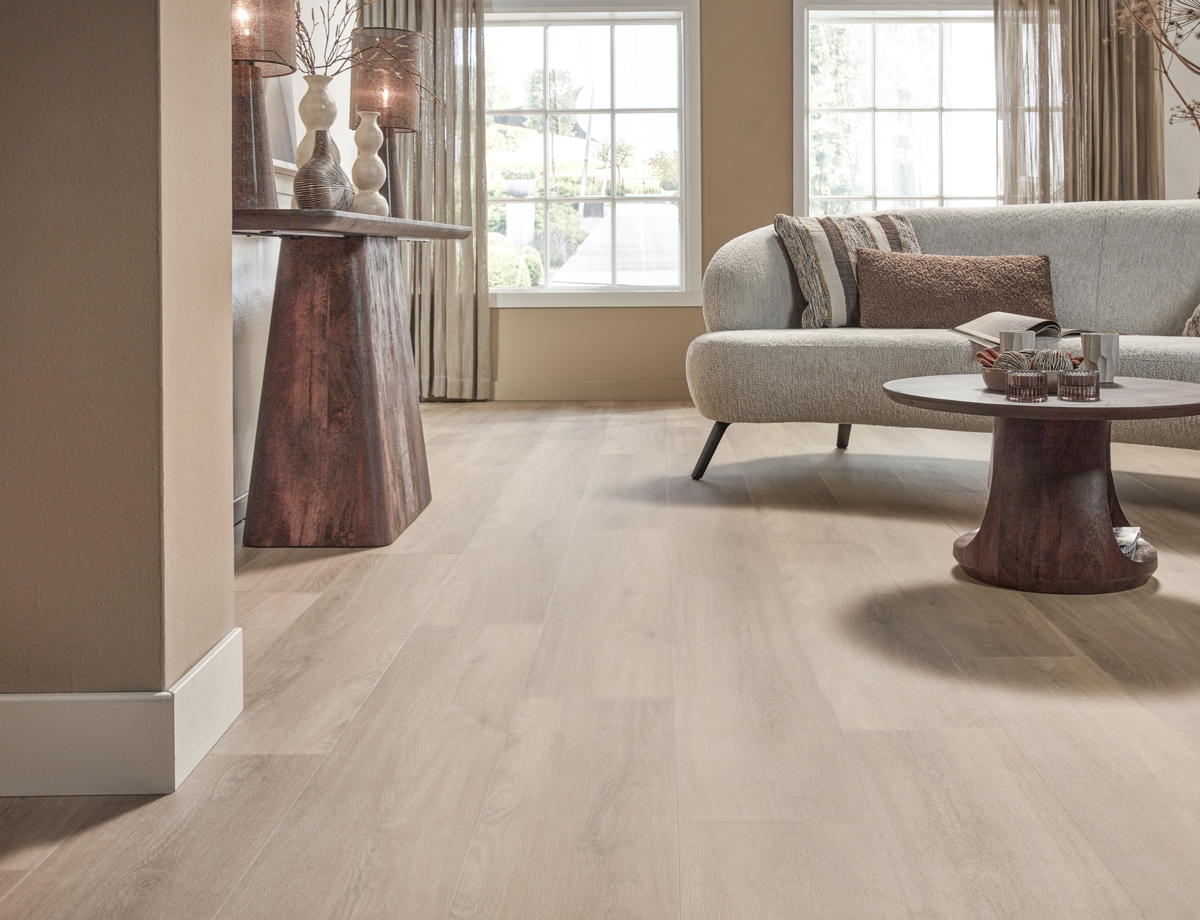 Floer Natuur PVC FLR-3040 Matte toplaag Callantsoog Cremewit PVC plank plak pvc met strakke randafwerking