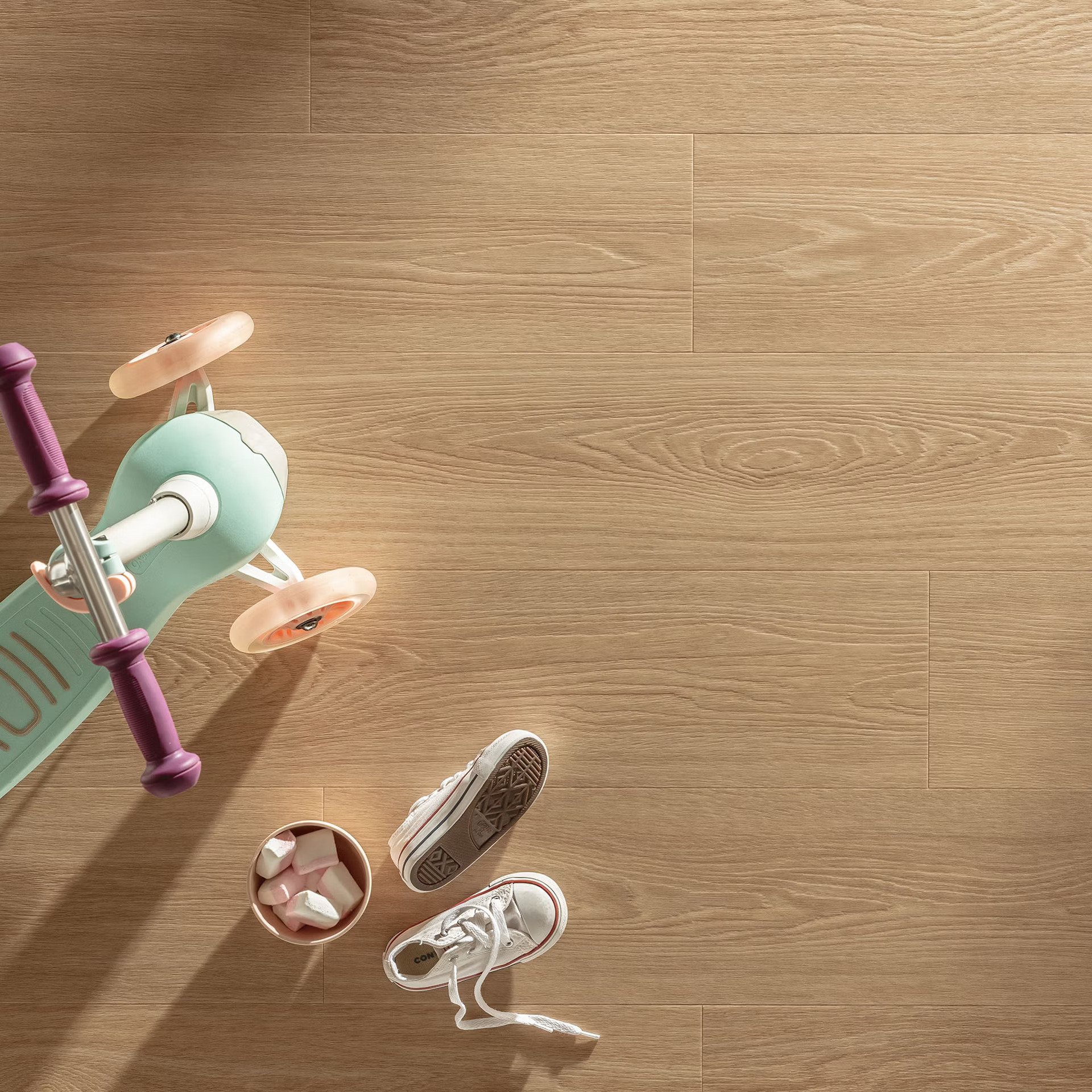 Floorify Planken click F058 Cannelé PVC plank click pvc in woonkamer sfeerfoto