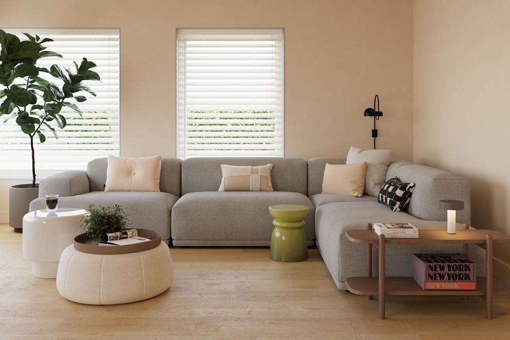 Castell Supreme 860 Planks XXL 132 Caramel PVC plank plak pvc in woonkamer sfeerfoto