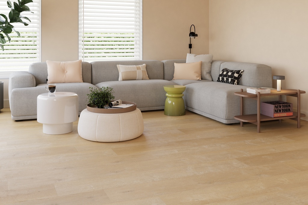 Castell Supreme 860 Planks XXL Caramel 132 plak PVC plank detail van houtstructuur en matte afwerking