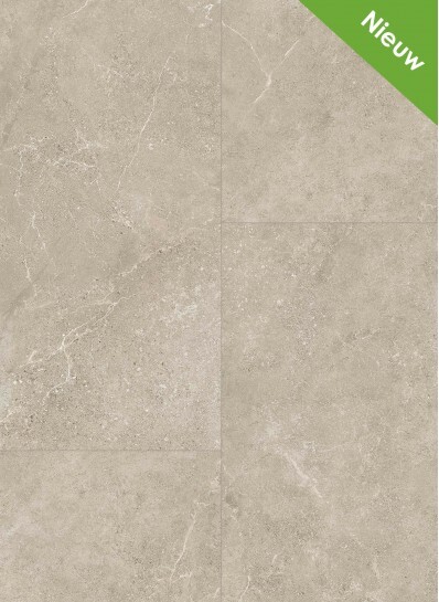 Gelasta Fusion Carrara Light Grey 1700 plak PVC tegel detail van natuurlijke steenlook en afwerking