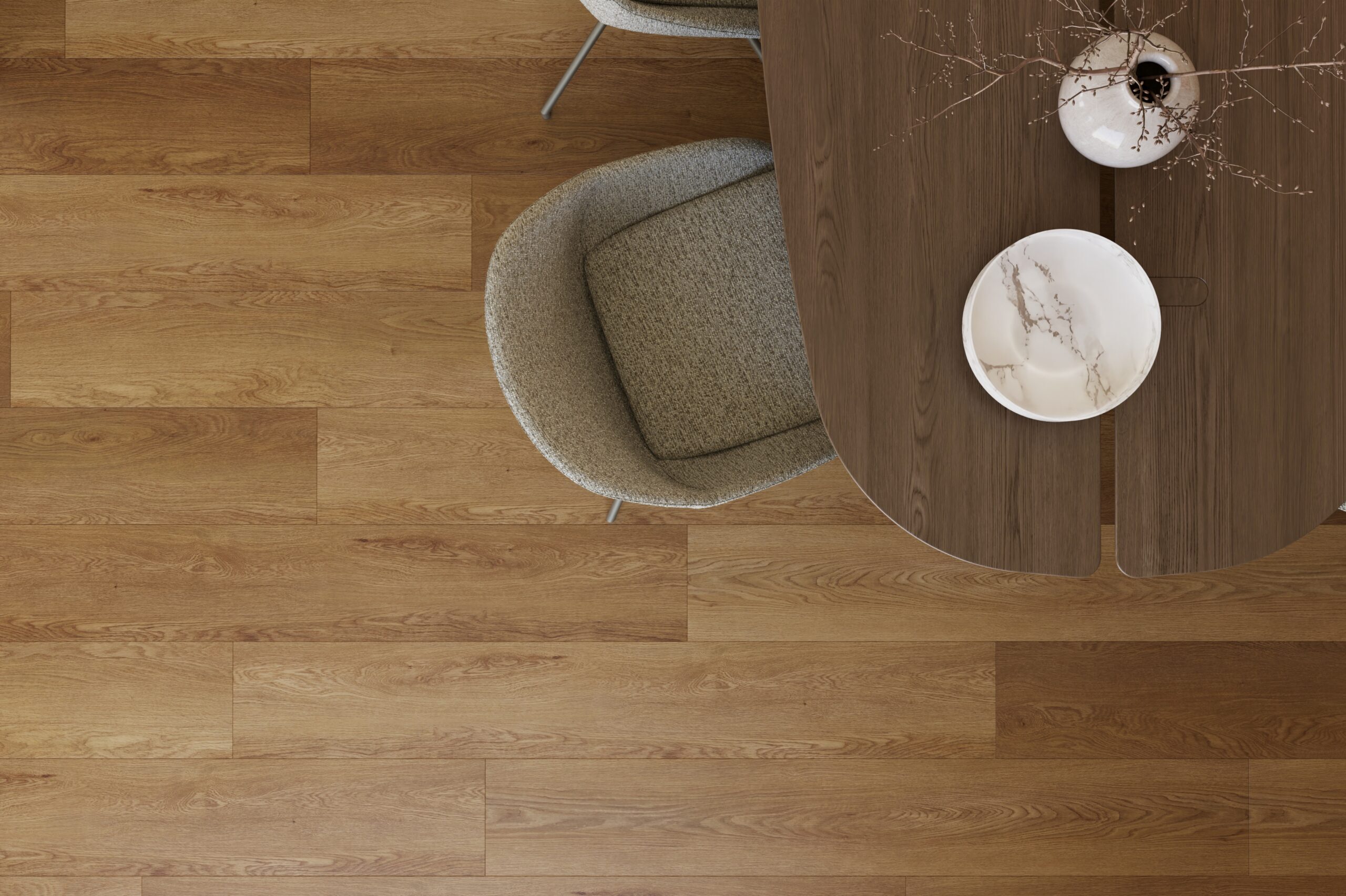 Castell Ultimate 880 Cedar Hazel 182 plak PVC plank toegepast in een lichte hal