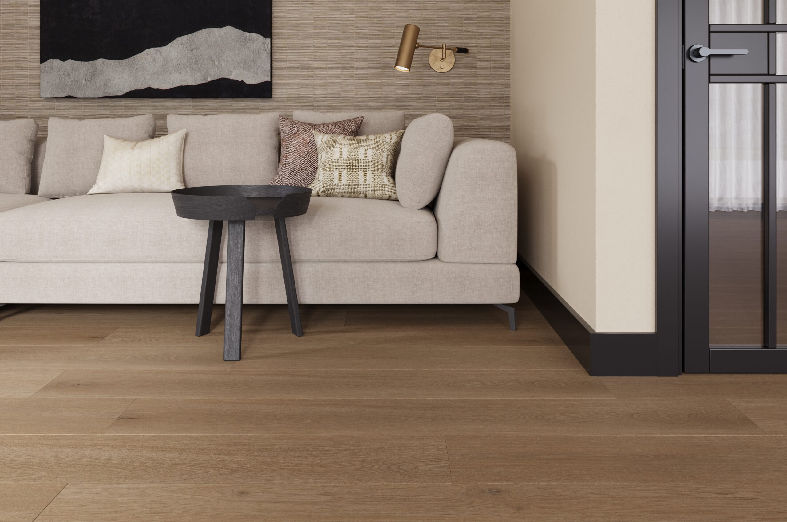 Castell Ultimate 880 183 Cedar Honey PVC plank plak pvc in woonkamer sfeerfoto