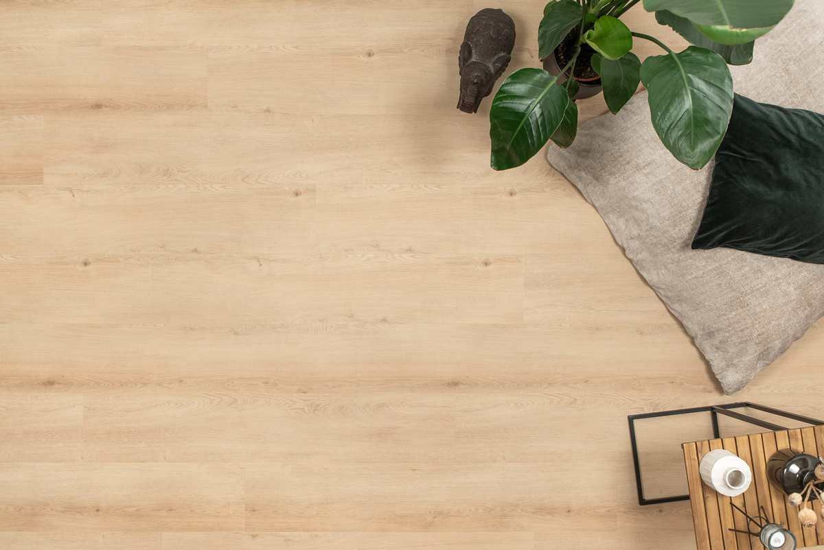 Floer Natuur PVC FLR-3045 Cilento Creme PVC plank plak pvc in woonkamer sfeerfoto