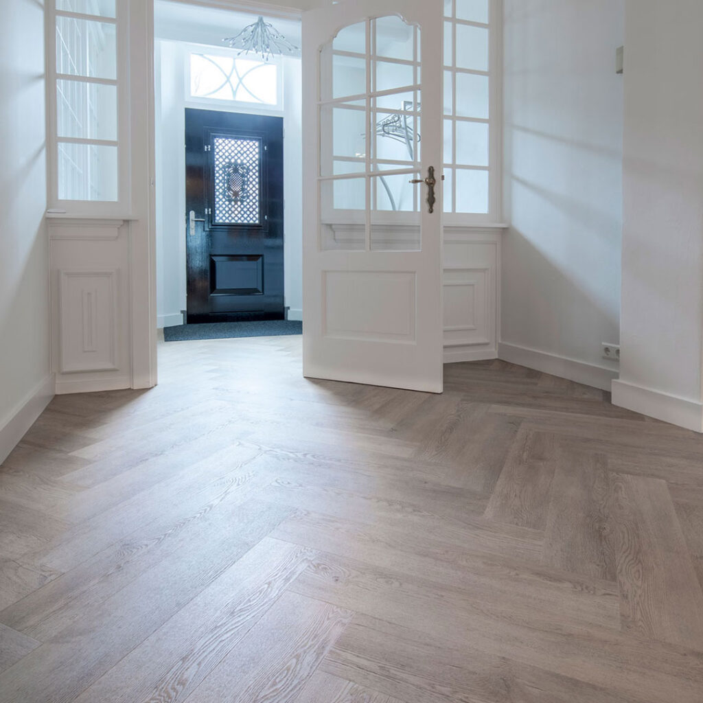 Belakos Palazzo Visgraat XL Click 71 click PVC visgraat detail van decor en oppervlakteafwerking