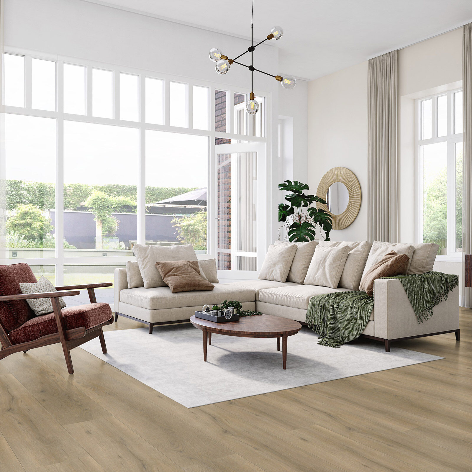VivaFloors Tuscany 6850 click PVC plank gelegd in een rustige woonruimte