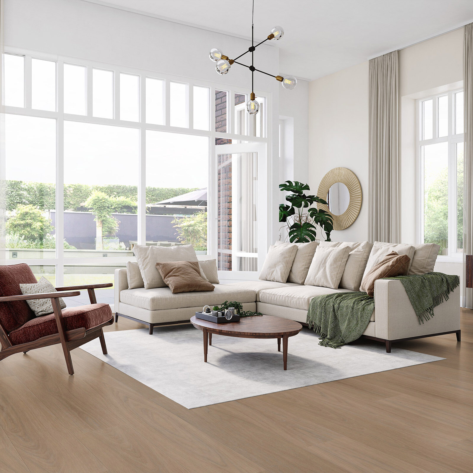 VivaFloors Bologna 7840 click PVC plank gelegd in een sfeervolle eetkamer