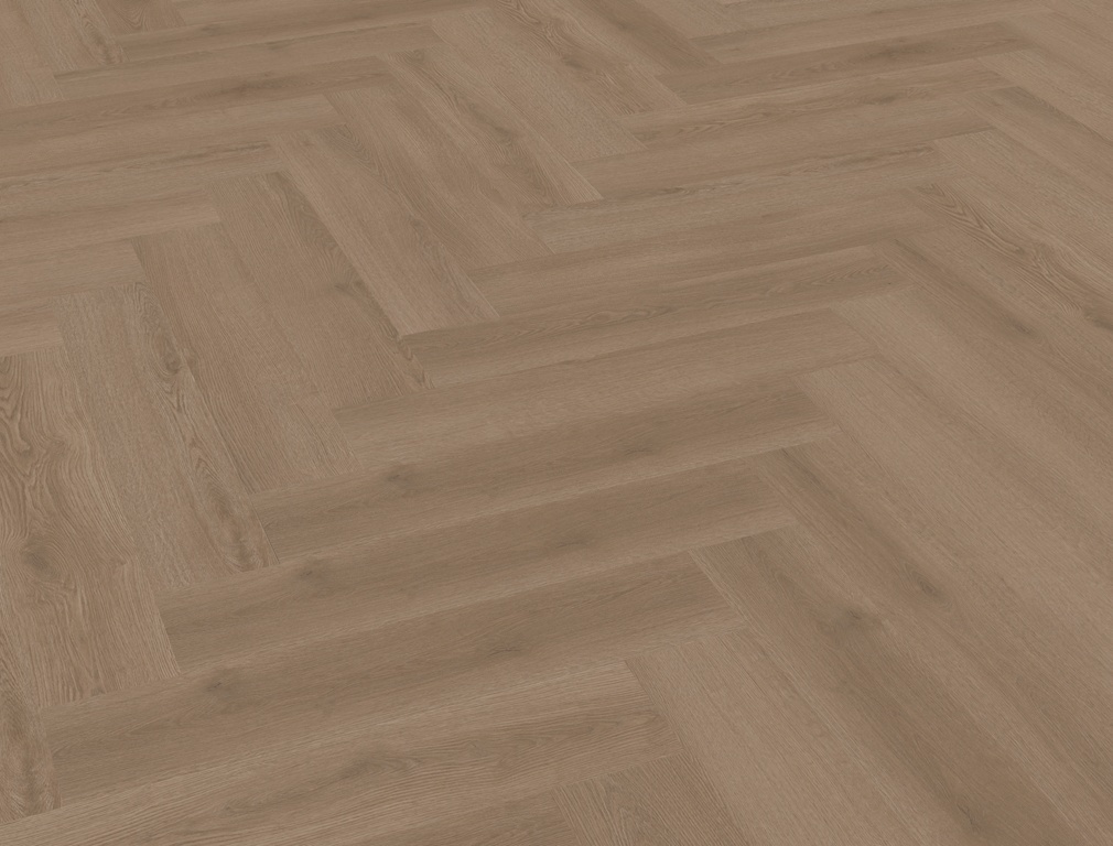 Belakos Puro Visgraat XL 42 click PVC met een rustig houtbeeld en verfijnde nerftekening